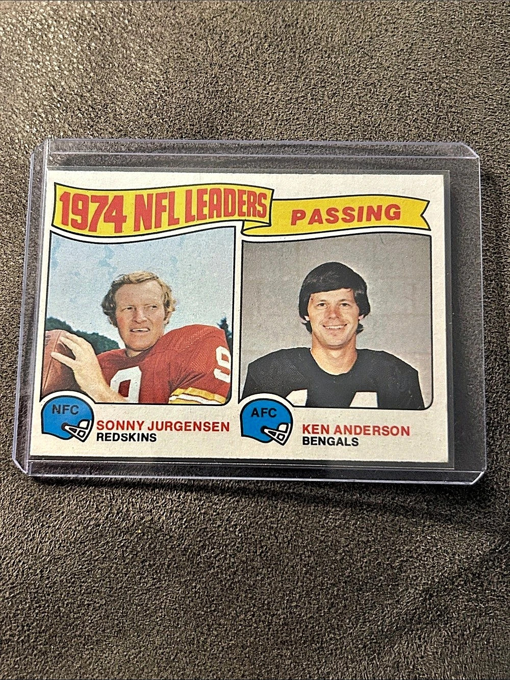1975 Topps - #2 1974 NFL Passing Leaders (Sonny Jurgensen / Ken Anderson)